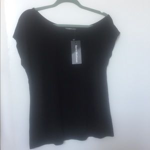 Black off the side neck shirt